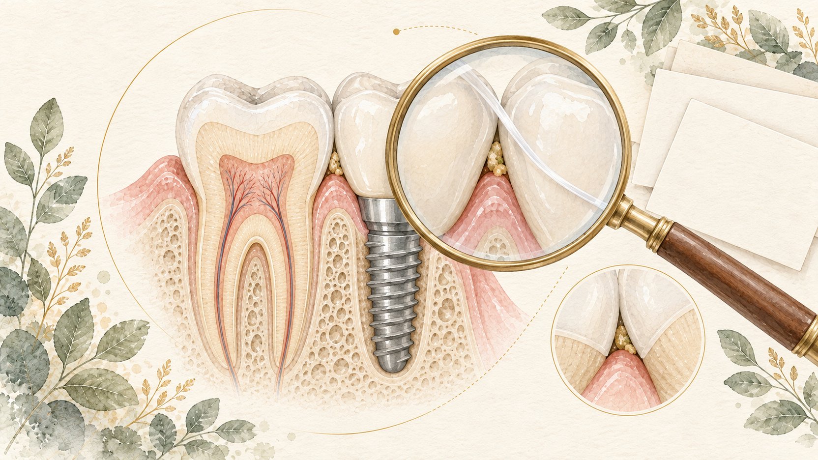 Recurrent food trapping after an implant, or floss that will not pass? Look for the cause in crown contour, the contact point and cleaning blind spots｜證據鏈