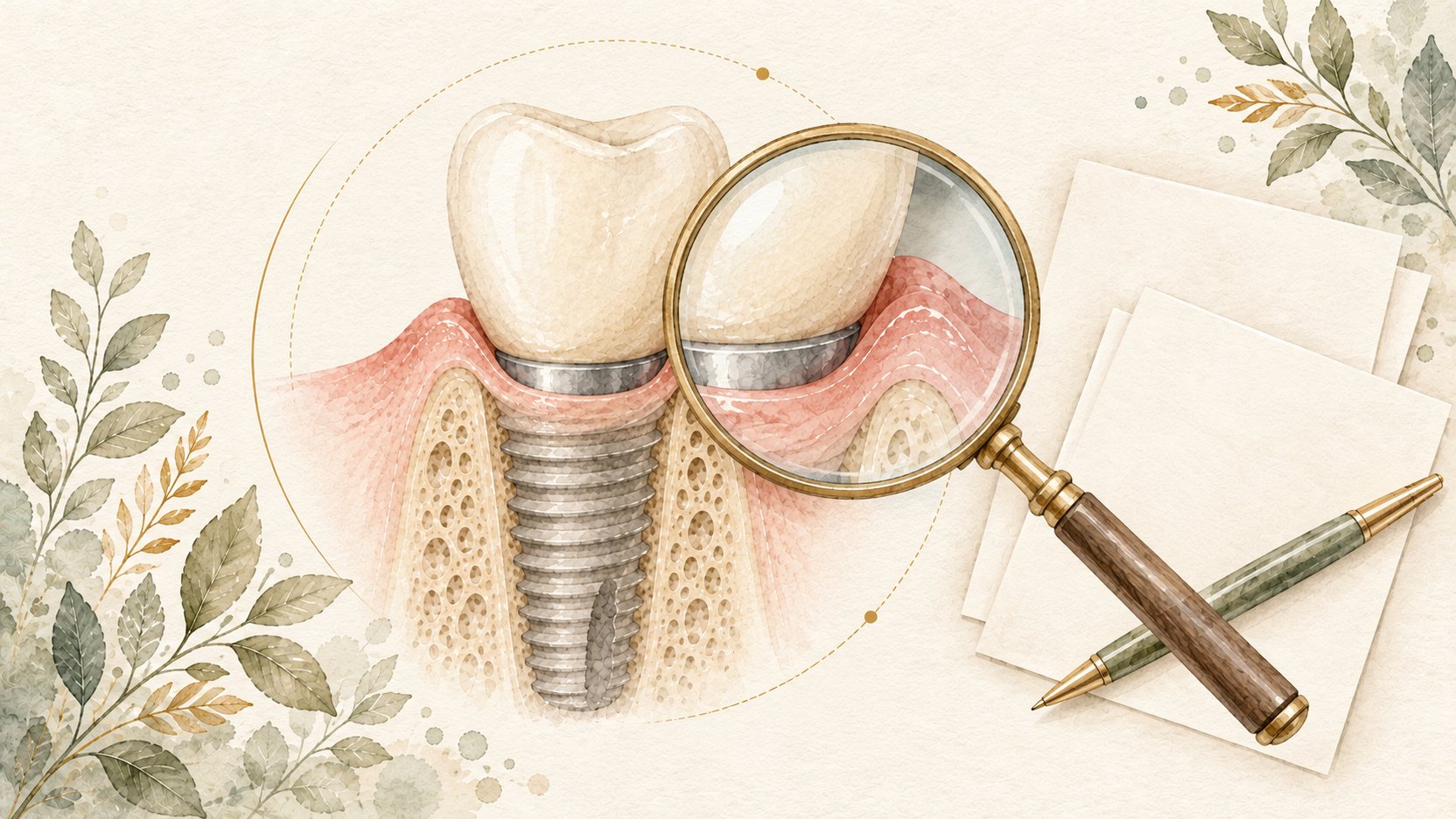 Gum recession and a visible metal edge after implant treatment? Three levels of assessment: appearance, cleaning, and hard and soft tissues｜證據鏈