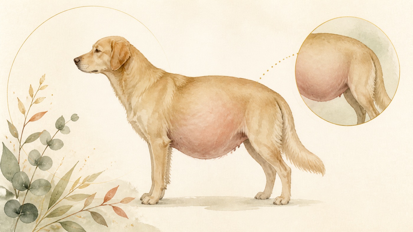 A dog, rabbit or farm animal with a suddenly large, hard belly: is it an emergency? | Evidence chain