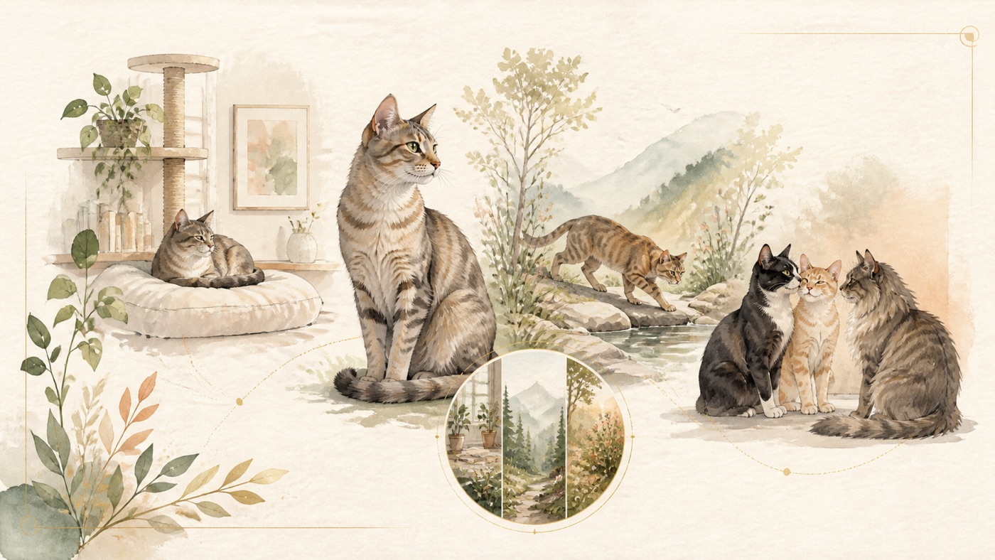 Cats | D. Differences Across Four Situations (Indoor Cats / Outdoor Cats / Multi-Cat Households / Purebred Cats) | Evidence chain