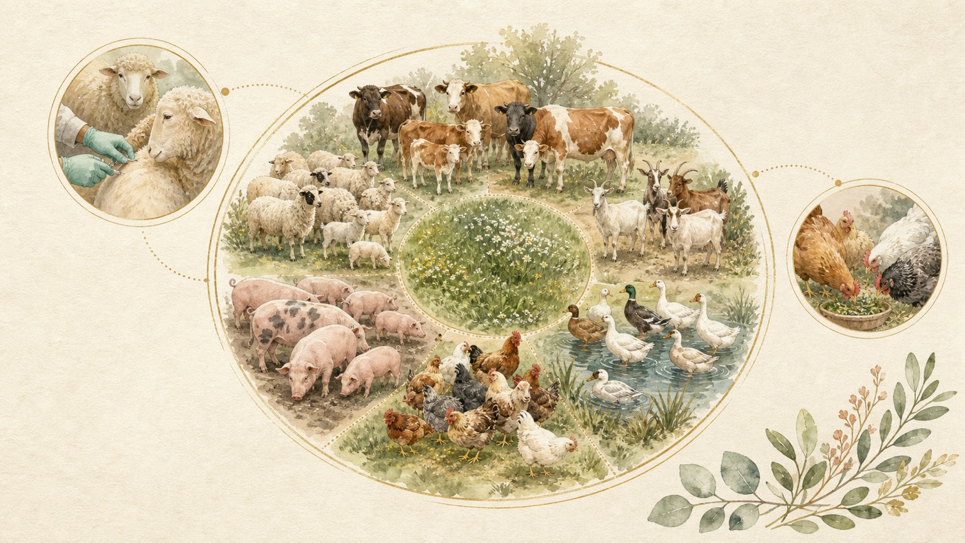 Farm Animals and Horses|🔴 Supplementary Column C: Handling at the Group Level | Evidence chain