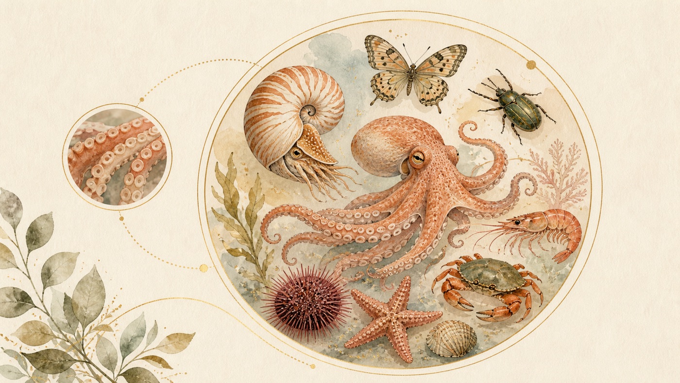 Fish and Aquarium・Invertebrates|T9 Ornamental Invertebrates — 12-Column Knowledge Tree | Evidence chain