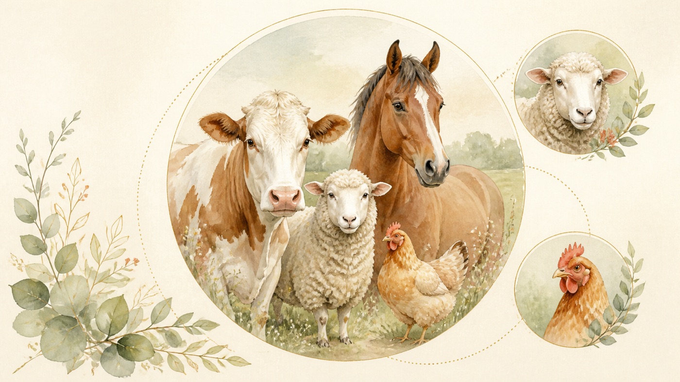 農場動物與馬｜族群總覽